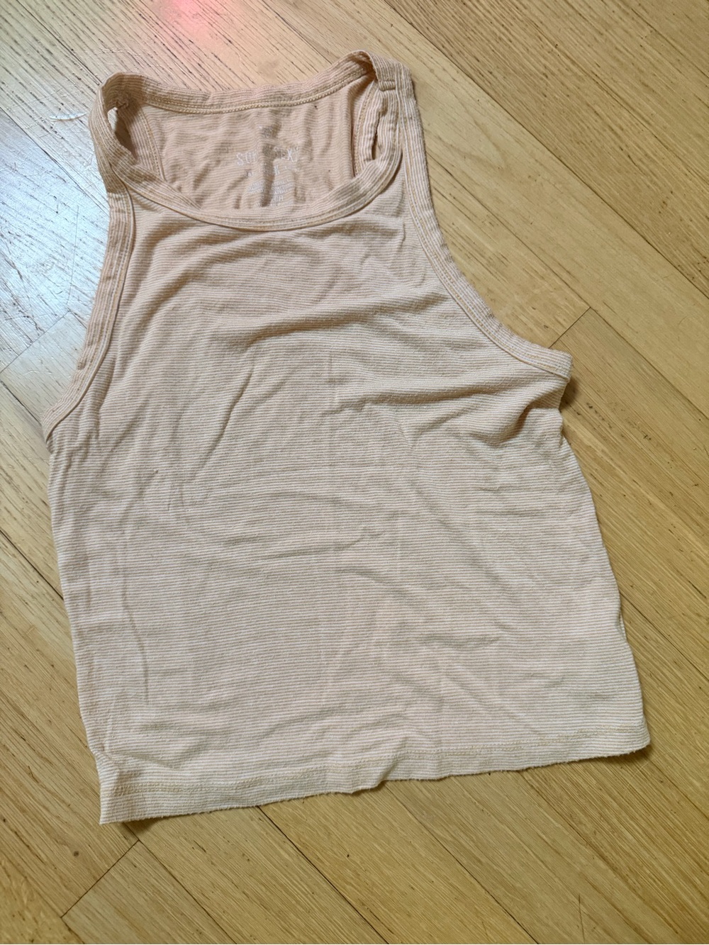 Everyday Ribbed Tank Top - Light Peach